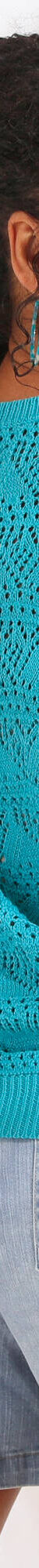 Pull maille crochet, uni (turquoise) Pull maille crochet, uni (turquoise)